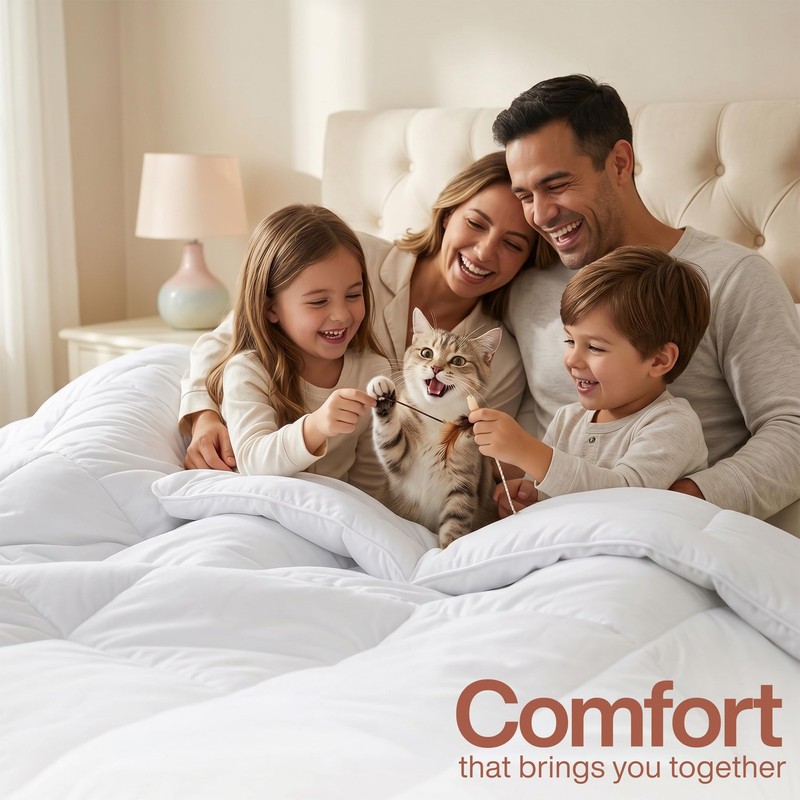 White Comforter King Size, Duvet Insert, Down Alternative Comforter gallery