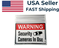 8 PACK – Hillman 843296 Security Cameras in Use Sign, 10 in. x 14 in.