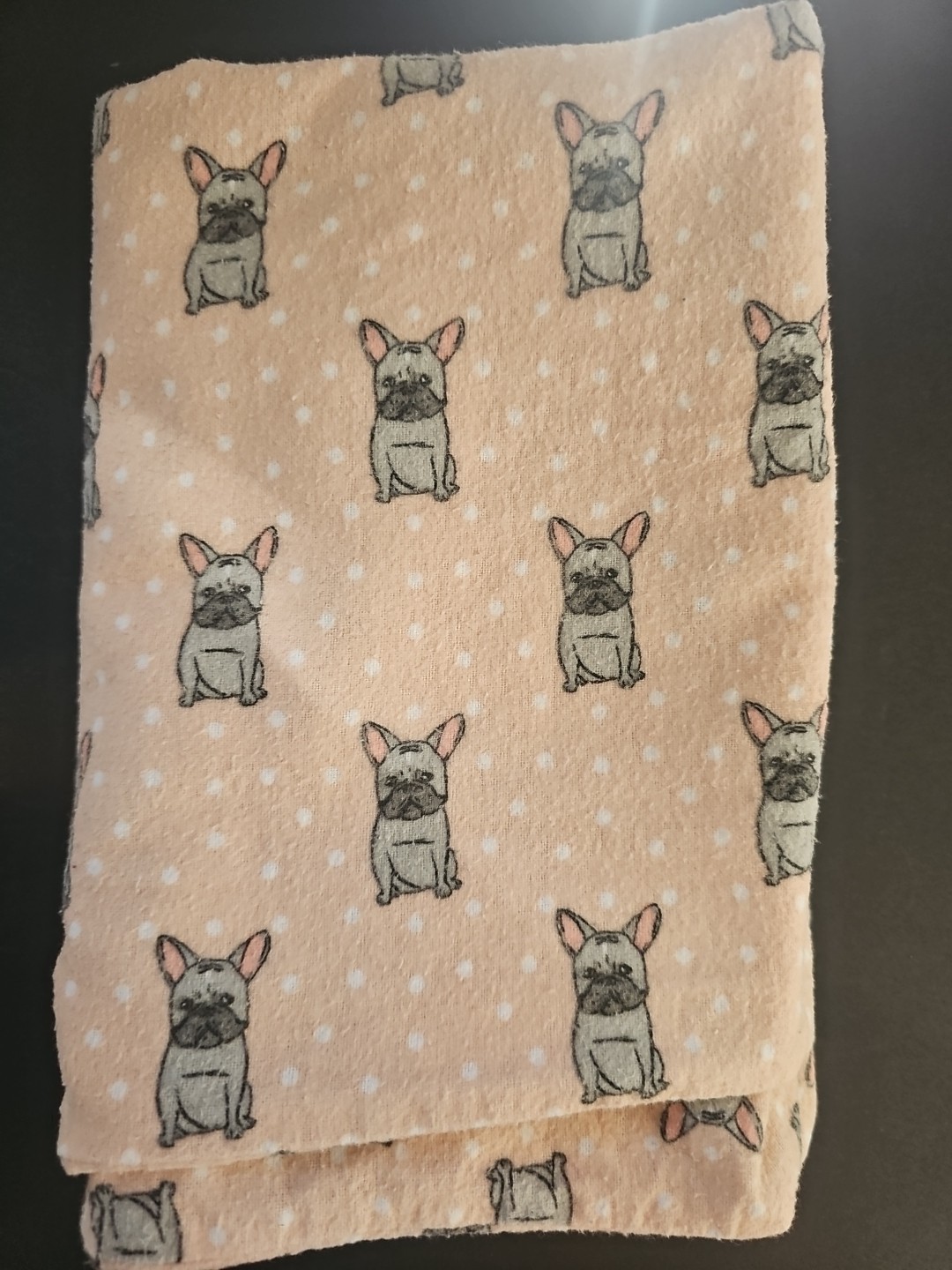 True North Pillowcase Frenchie French Bull Puppy Dog Print 19x28" Flannel Cotto gallery