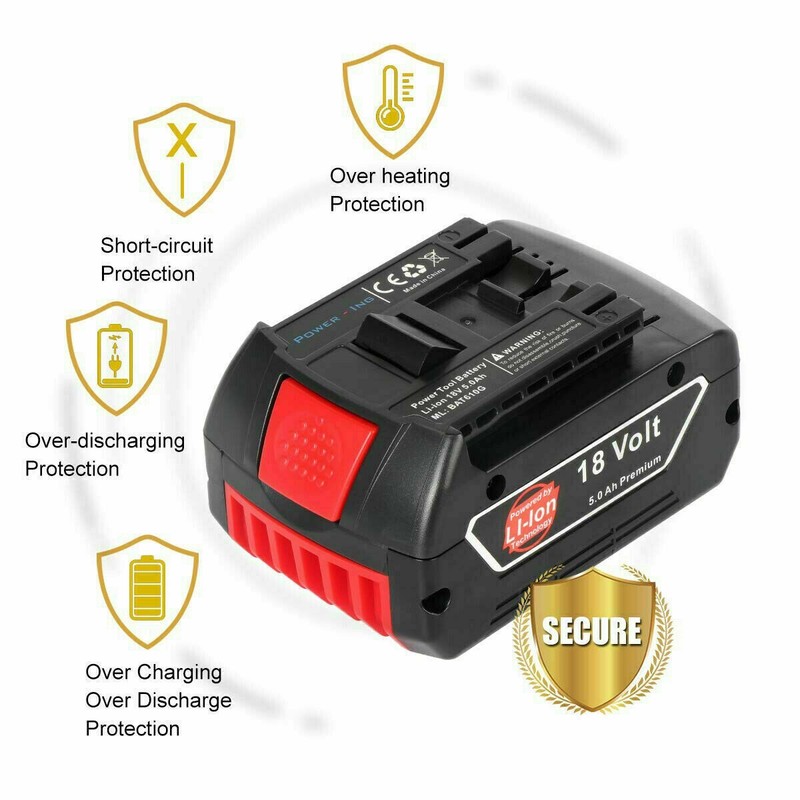 BAT609 For BOSCH 18V High Performance BAT618 Battery CORE 18 Volt 5.0 Ah Li-ion gallery