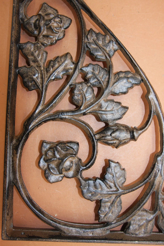 1-EXTRA LARGE ROSE Shelf Bracket,Garden Decor,Corner Corbels,Country Home Decor gallery