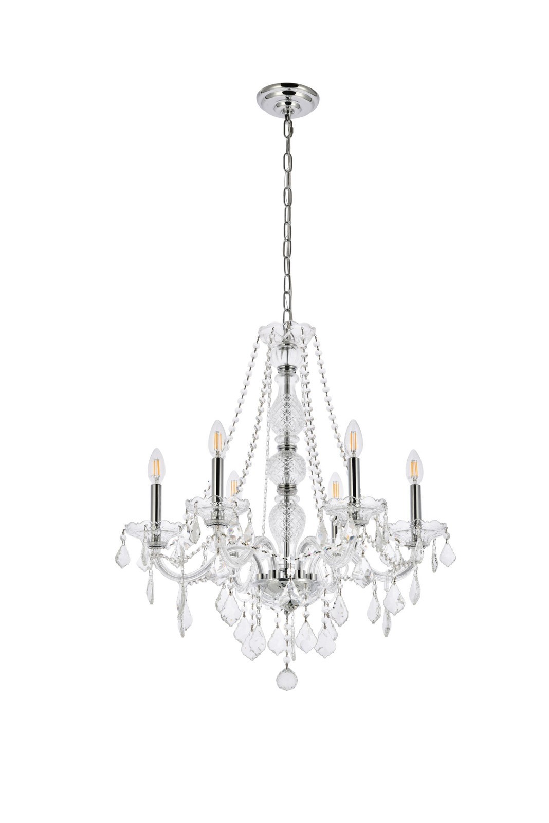 Chandelier Crystal Light Fixture French Pendant Chrome Foyer Dining Room Ceiling gallery