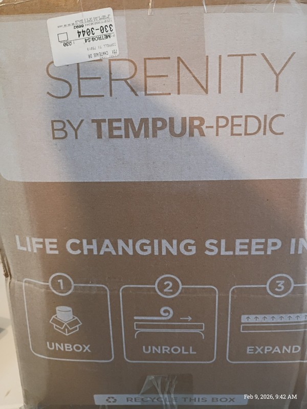 Serenity Tempur-Pedic 3 Inch Memory Topper Restorative Sleep King 80x76"x3” gallery