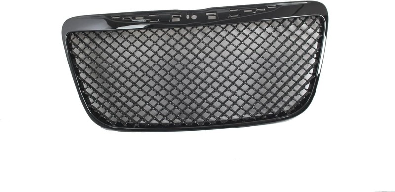Front Grille Compatible with Chrysler 300C/300 2011-2014 Gloss Black Mesh Gri... gallery