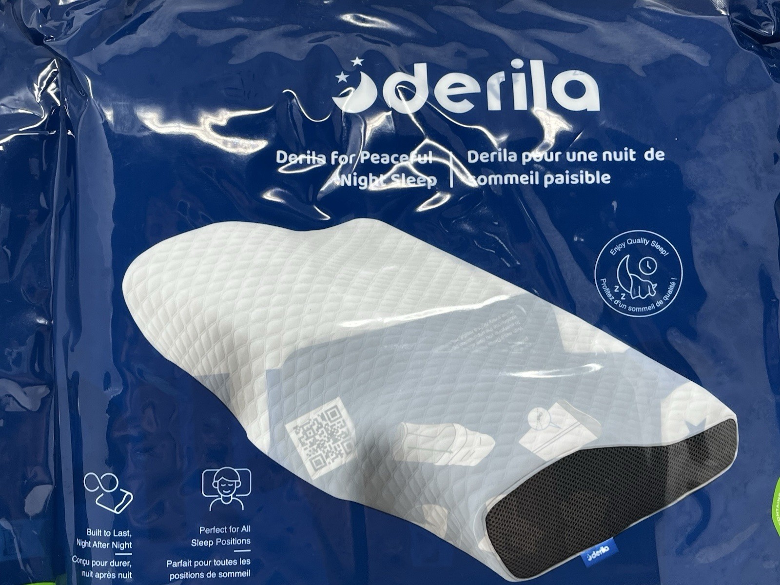 Derila Memory Foam Countour Pillow Plus Size 24 x 14 x 4.5" NEW Sealed gallery
