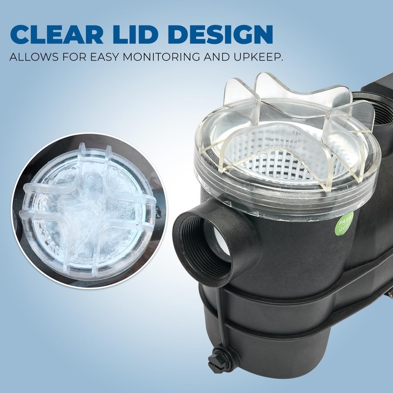 2400 GPH Powerful Self-Priming Pool Pump - Enhanced Water Clarity Guaranteed gallery