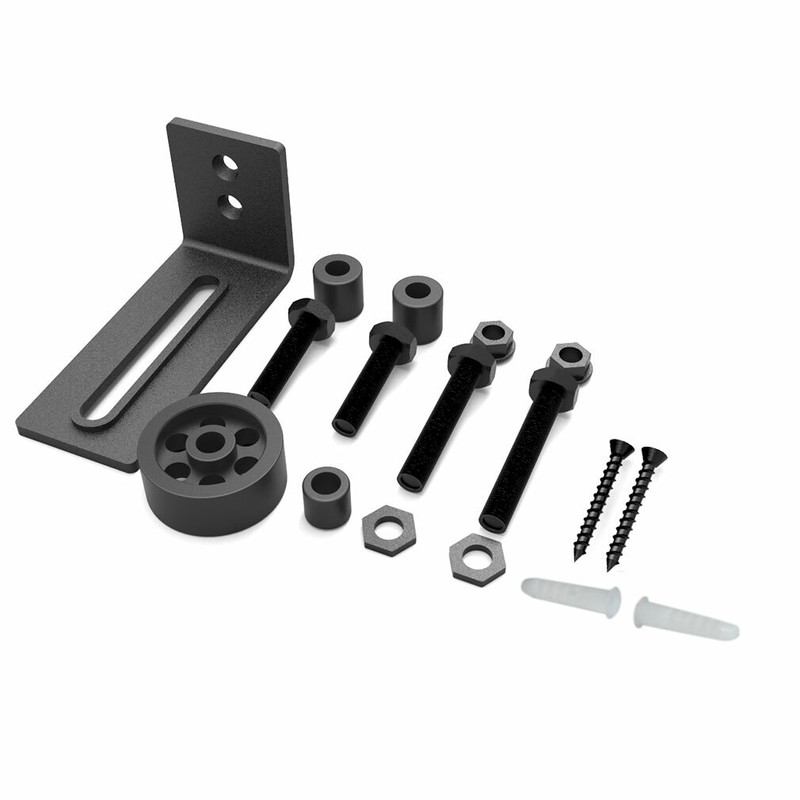 8 in 1 Adjustable Floor Guide Wall Mount Roller Wheel for Sliding Barn Door Kit gallery