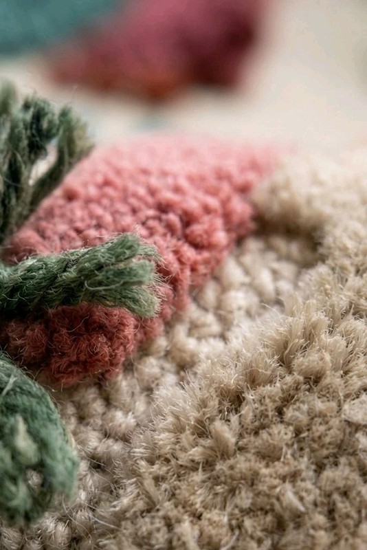 Herringbone Patterns Wool Rug High Low Loop Cut Pile For Living Area Bedroom gallery