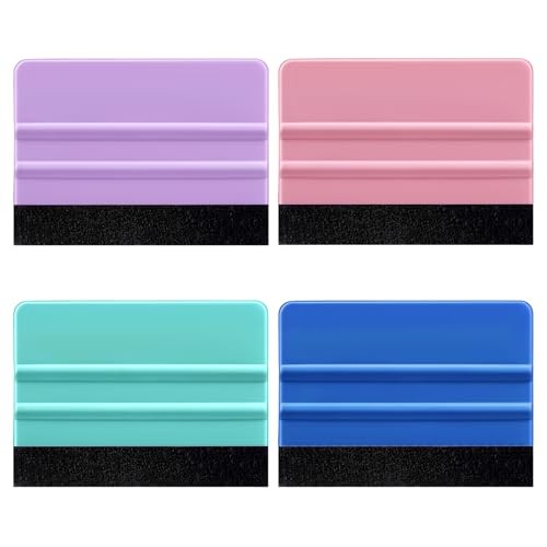 4 Pcs Squeegee for Vinyl, Felt Squeegee Vinyl Felt Vinyls Wrap Tools Smoothing gallery