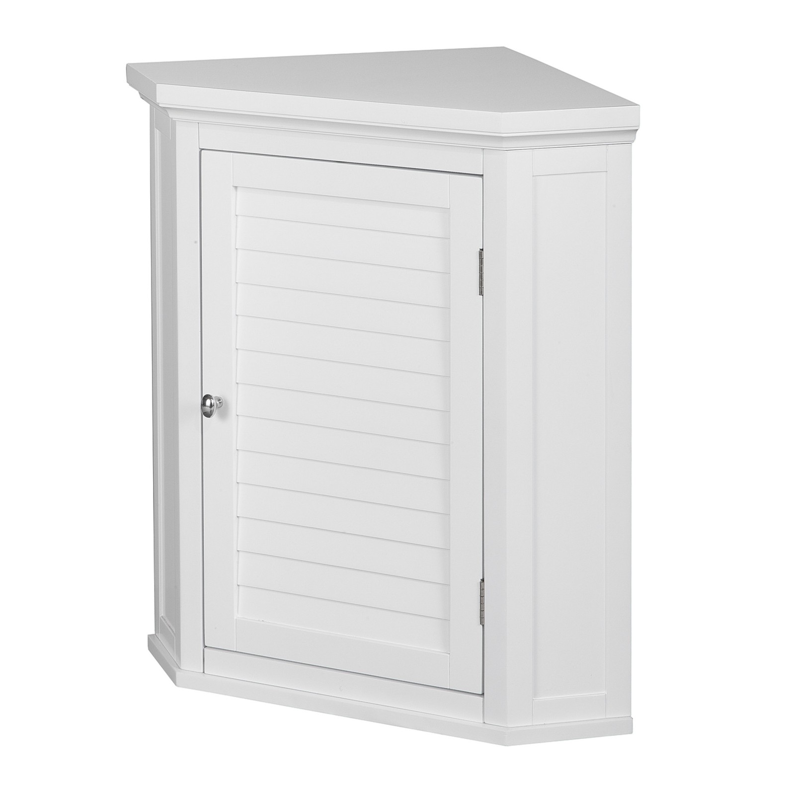 Teamson Home Glancy Removable Corner Wall Cabinet with Adjustable Shelf, White gallery