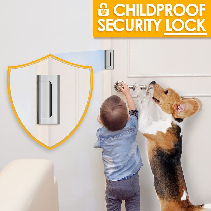 2 Pack Home Security Door Lock Childproof Door Reinforcement Lock Upgrade Design gallery