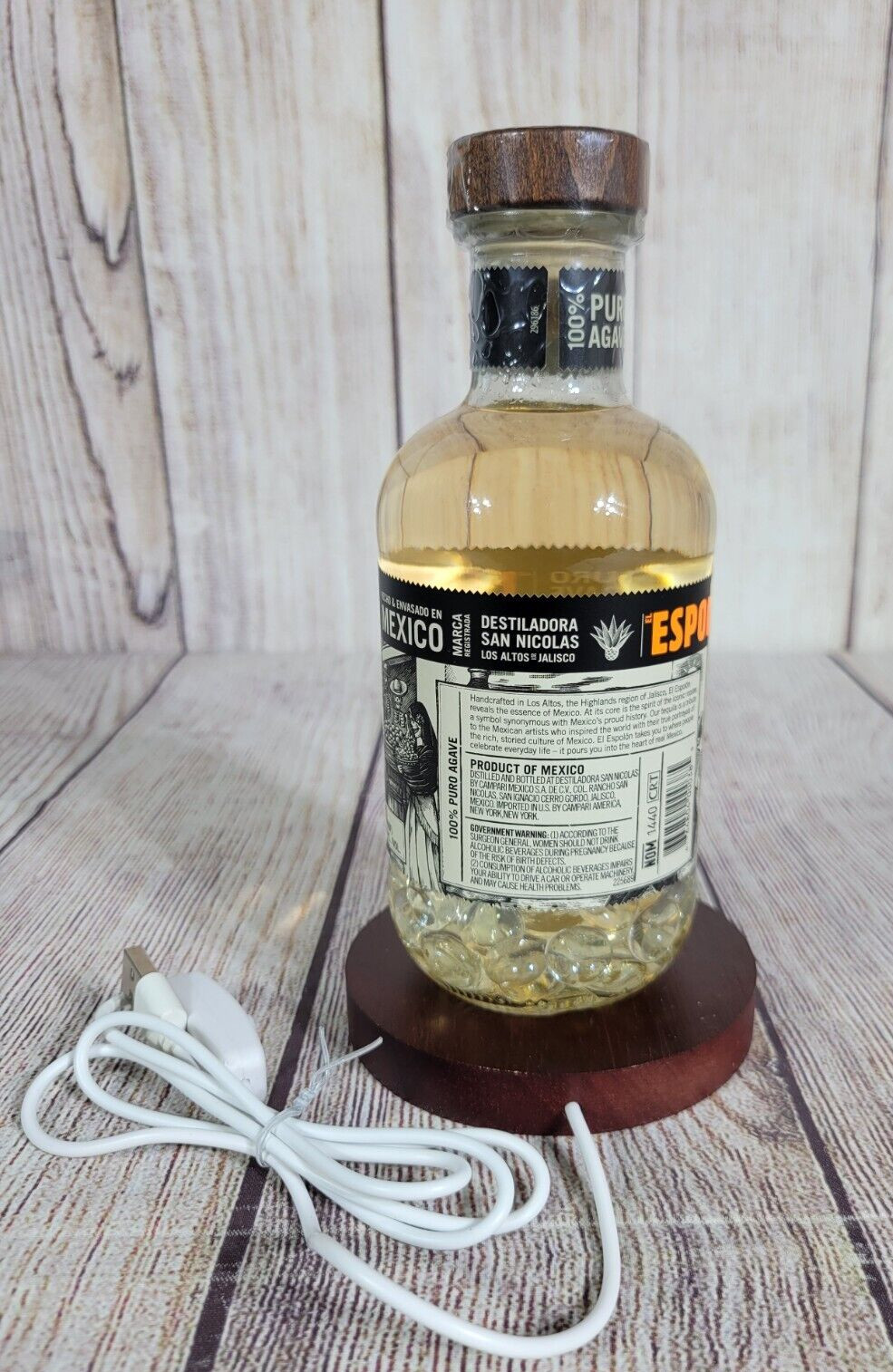 ESPOLON Tequila Reposado 375ml Color-Changing LED/USB Accent Lamp gallery