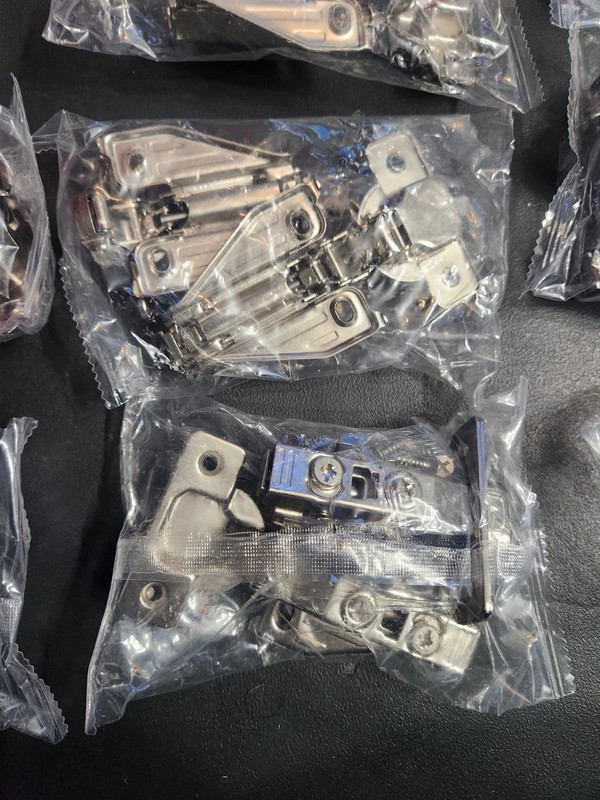Chibery Overlay Cabinet Hinges 30 Pack Steel Polished Silver 9/16" Width gallery