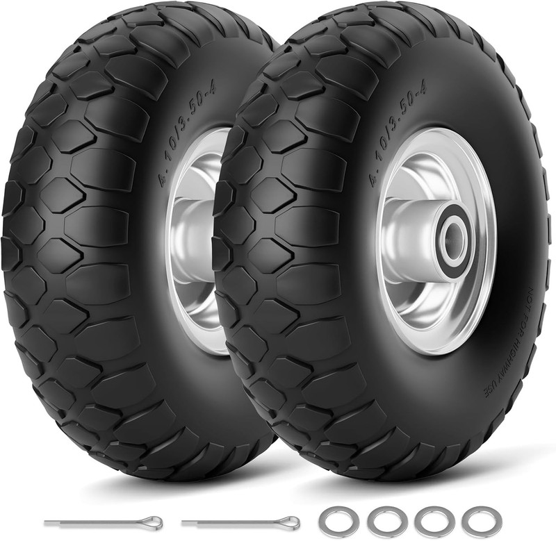 Heavy Duty 10" Solid Wheel 500Lb Load 2Pk gallery