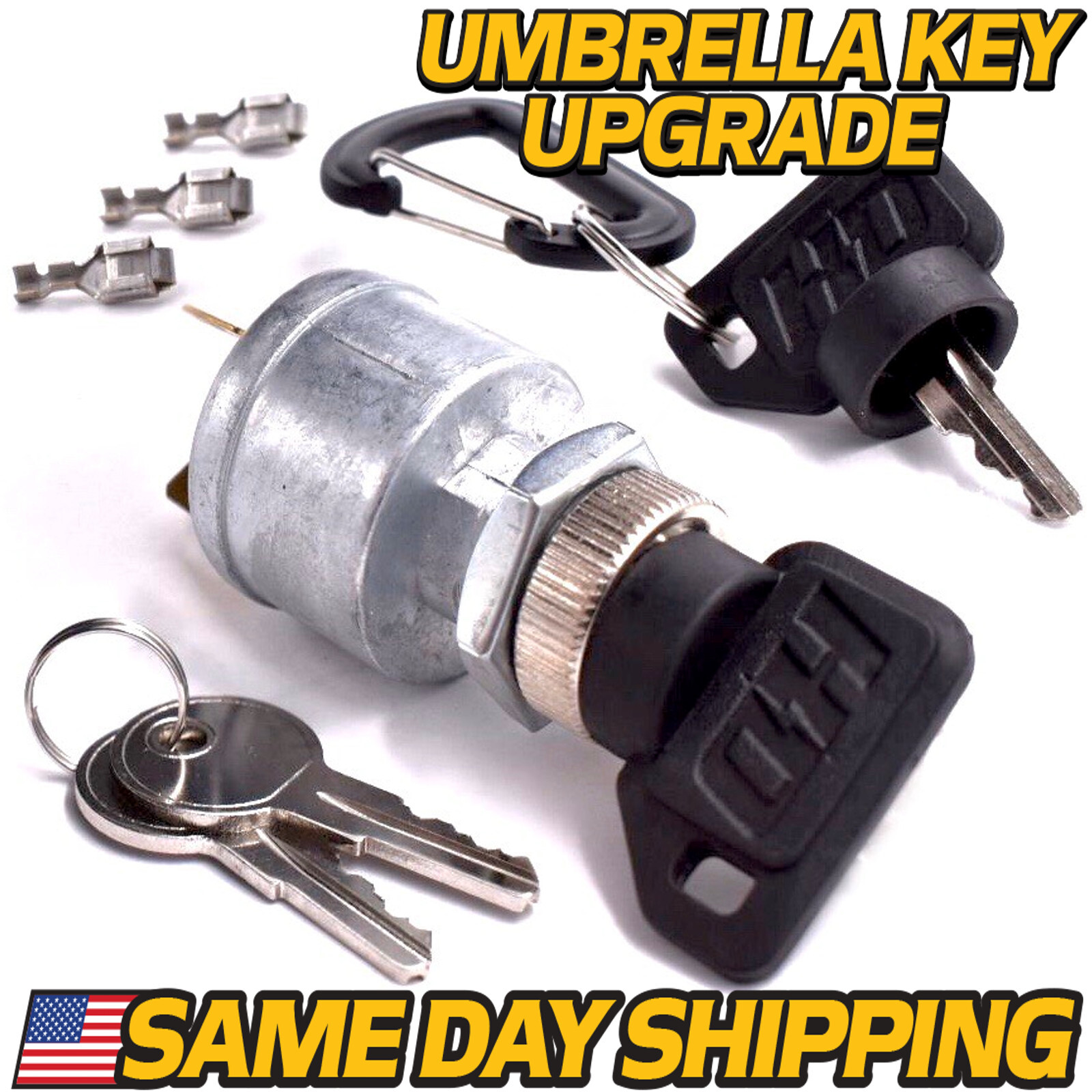 Ignition Switch Fits EZGO Golf Cart 17421G1, 2 Prong w/Terminals 4 KEYS gallery