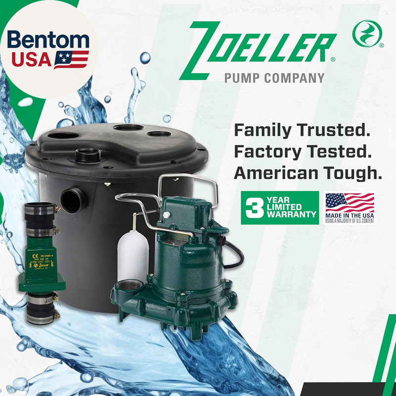 105-001 Automatic Drain Pump System - with 3/10HP Submersible Sump Pump M53 - Ut gallery