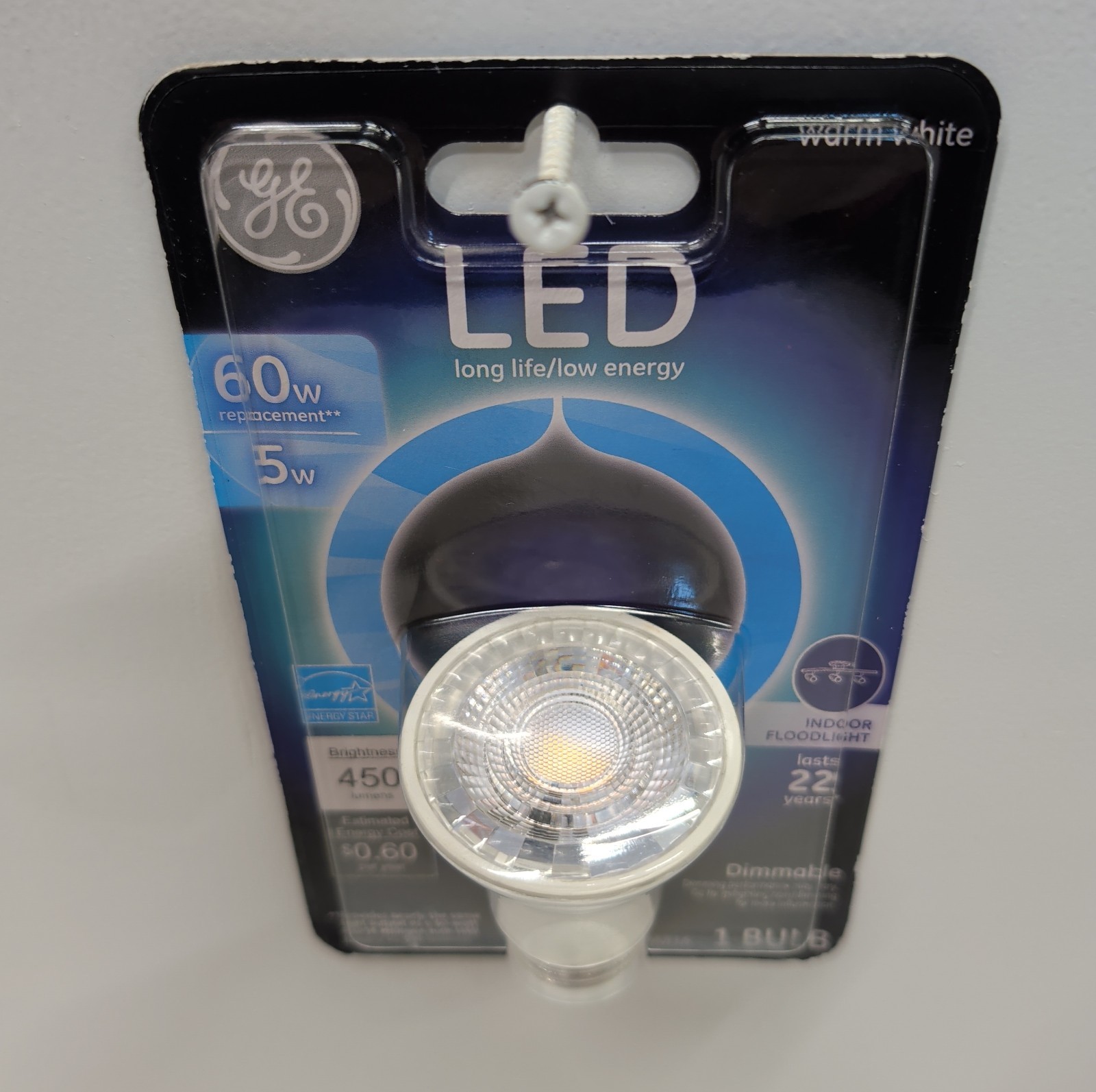 GE LED PAR16 Floodlight Bulb 5W Warm White 450 Lumens 60W EQ Dimmable New gallery