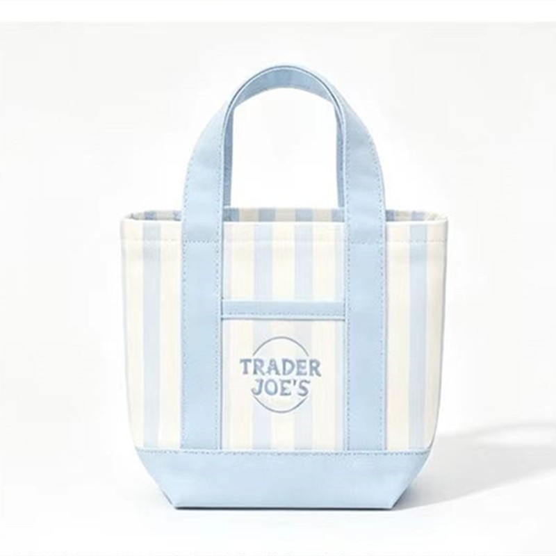 Trader Joe’s Limited Edition 2026 Drop Mini Stripe Canvas Tote Bag NEW US STOCK gallery