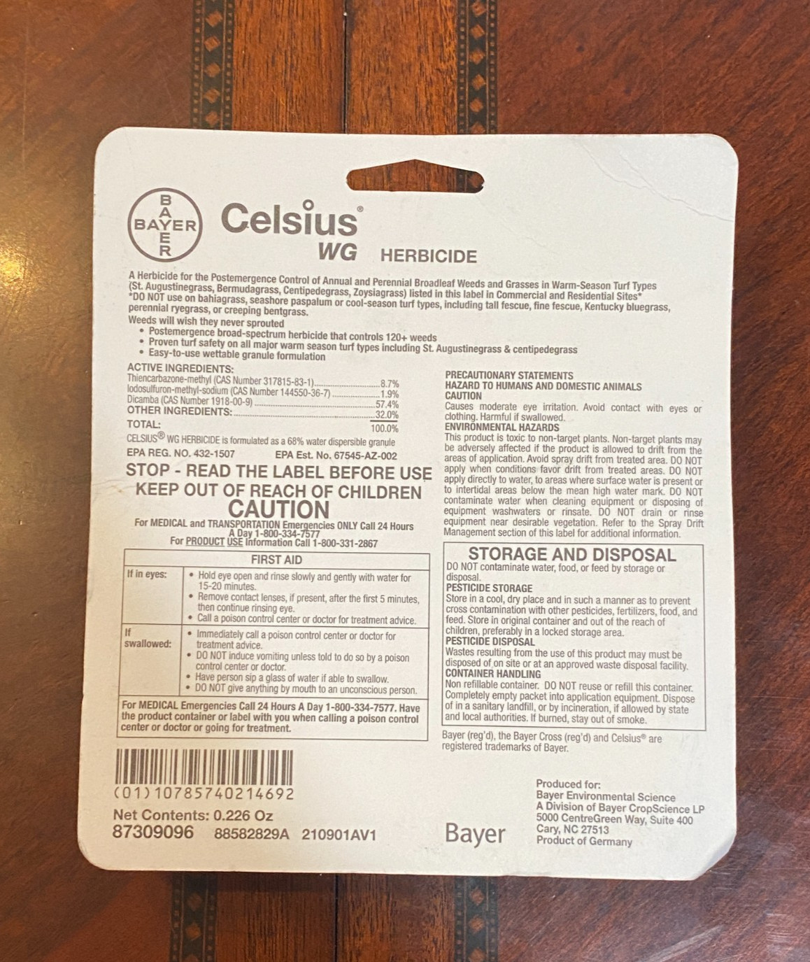 Single Dose Celsius Herbicide - 0.226 oz Easy Mix Packet - Post Emergent gallery