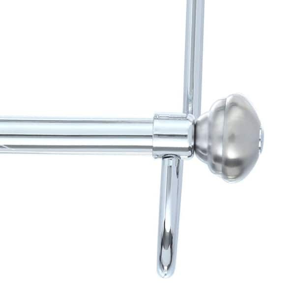 InterDesign York Over Shower Door 3-Bar Towel Rack Split Finish Metal Hang On gallery