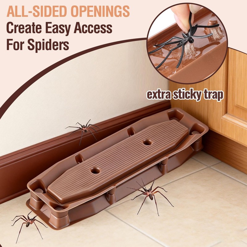 Spider Traps Indoor, 6 Pack, Extra Sticky Brown Recluse Traps, Spiders Killer fo gallery