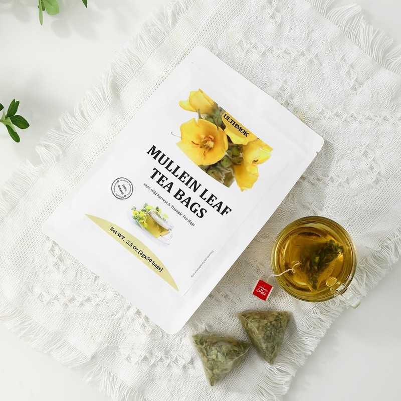 ULTHMOK Premium Mullein Leaf Tea,50 Tea Bags.for Lungs 50 Count (Pack of 1) gallery