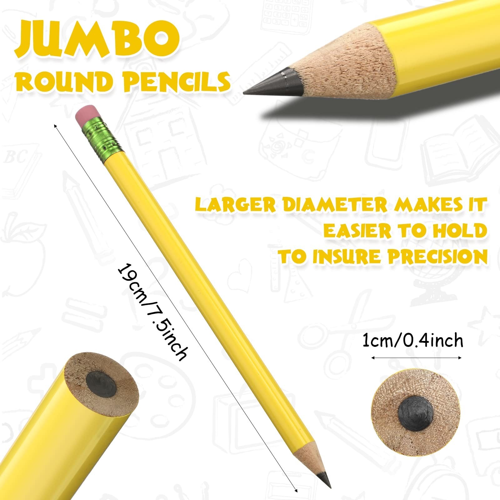 Fainne 102 Pcs Back to School Classroom Supplies Bulk 96 Jumbo Large Giant Fa... gallery