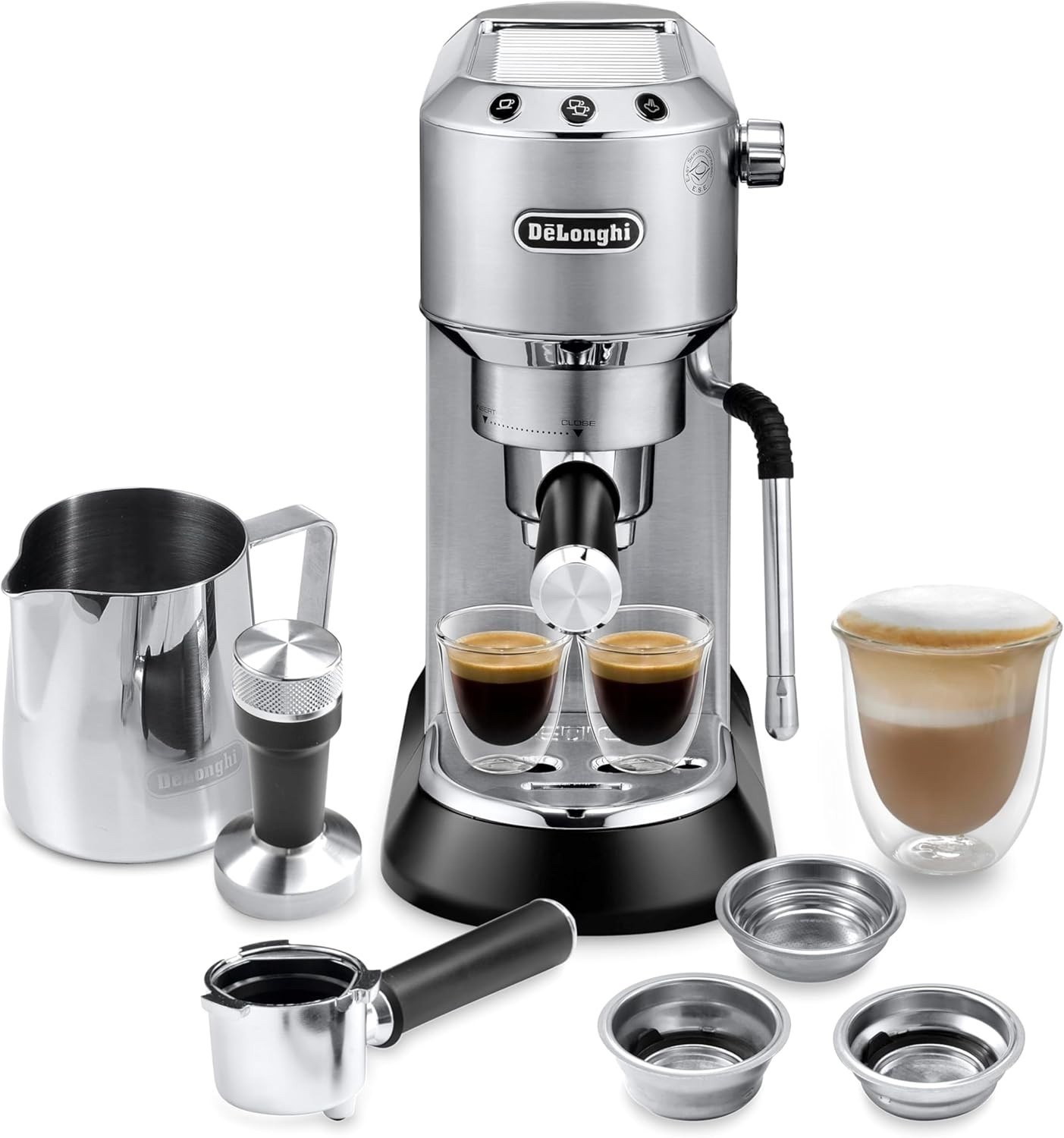 De’Longhi Dedica Arte EC885M Compact Espresso Machine with Manual Milk Frother gallery