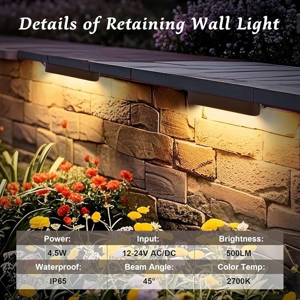 6Pcs LED Low Voltage Hardscape Lighting, 6.8 Inch Landscape Lights, 2700K -5000K gallery
