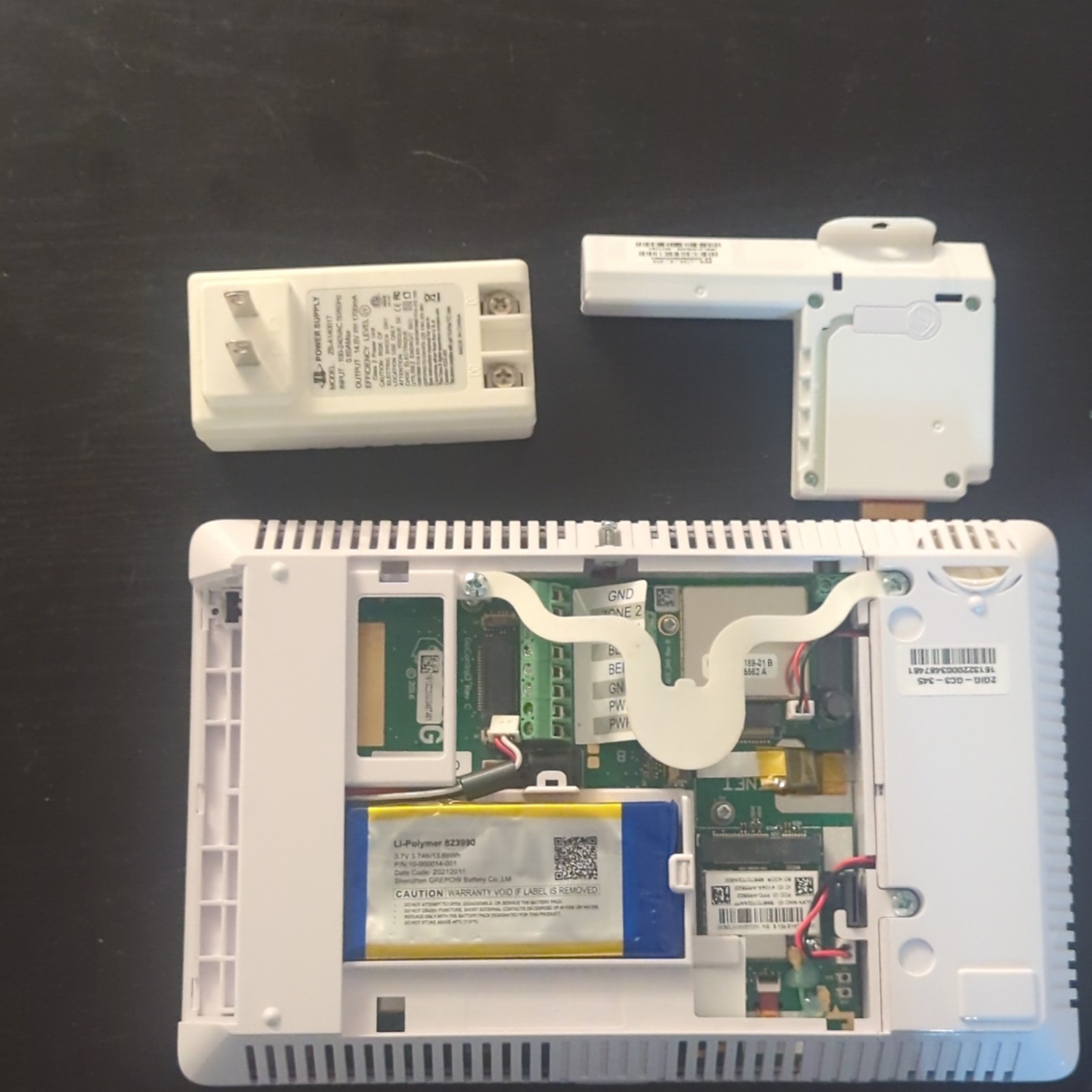 2GIG GC3-345 Touchscreen Alarm Panel, Z-Wave With Cell Chip And Wall Adapter gallery