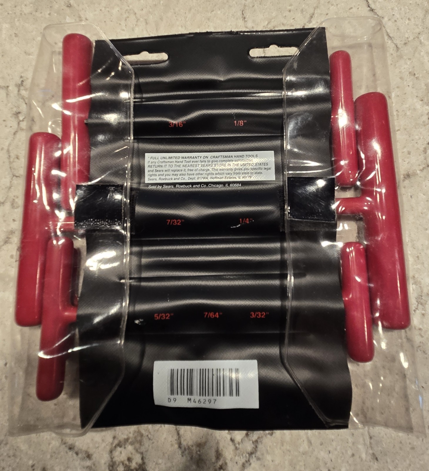 Excellent Sears Craftsman USA 7pc Cushion Grip T-handle Hex Key Set Sae 946297 gallery
