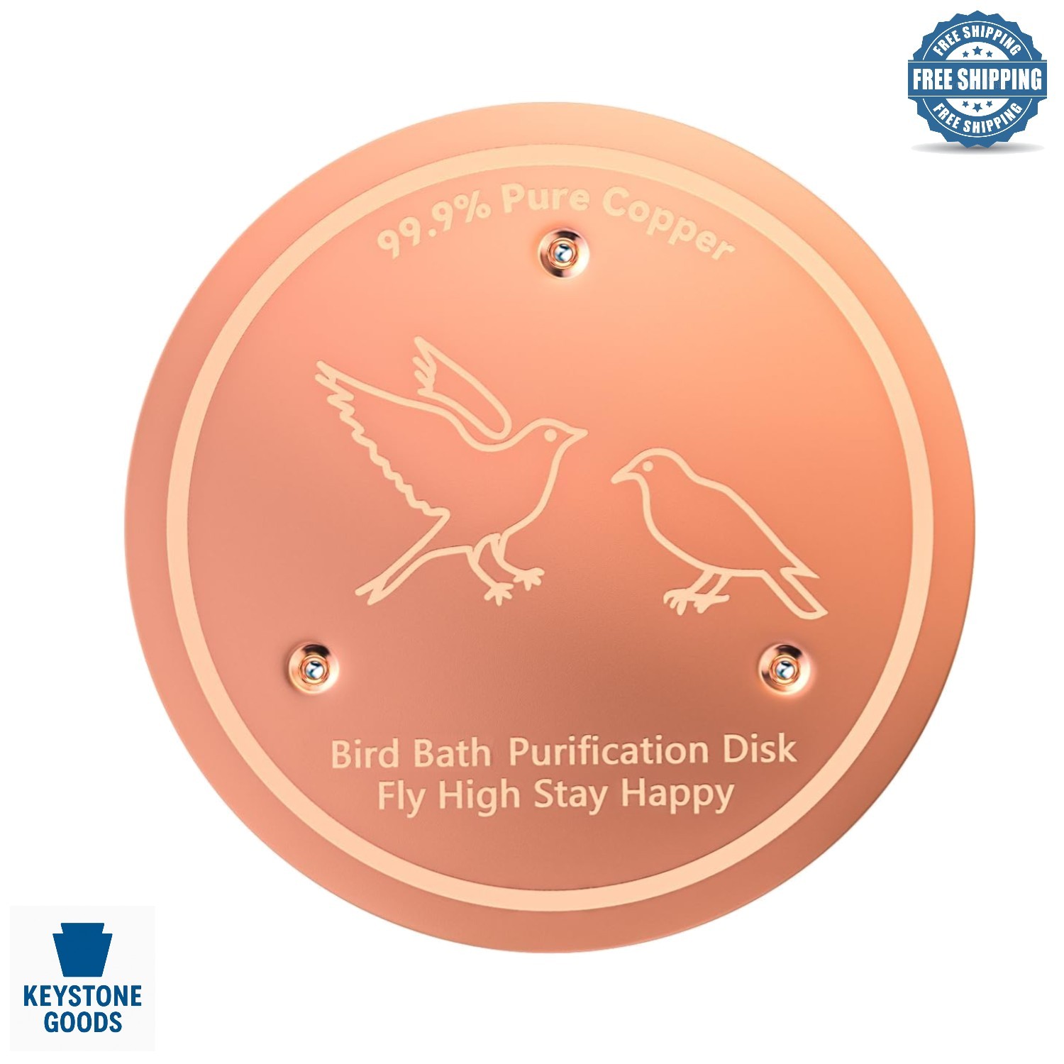 Pure Copper Bird Bath Disk - All-Season Water Purification & Maintenance gallery