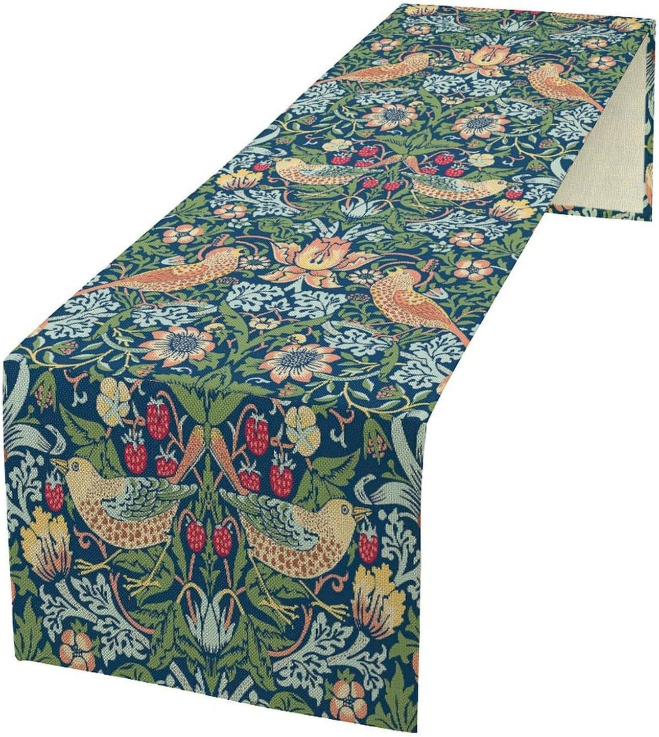 William Morris Table Runner Vintage Strawberry Thief Print Table Runner for Home gallery