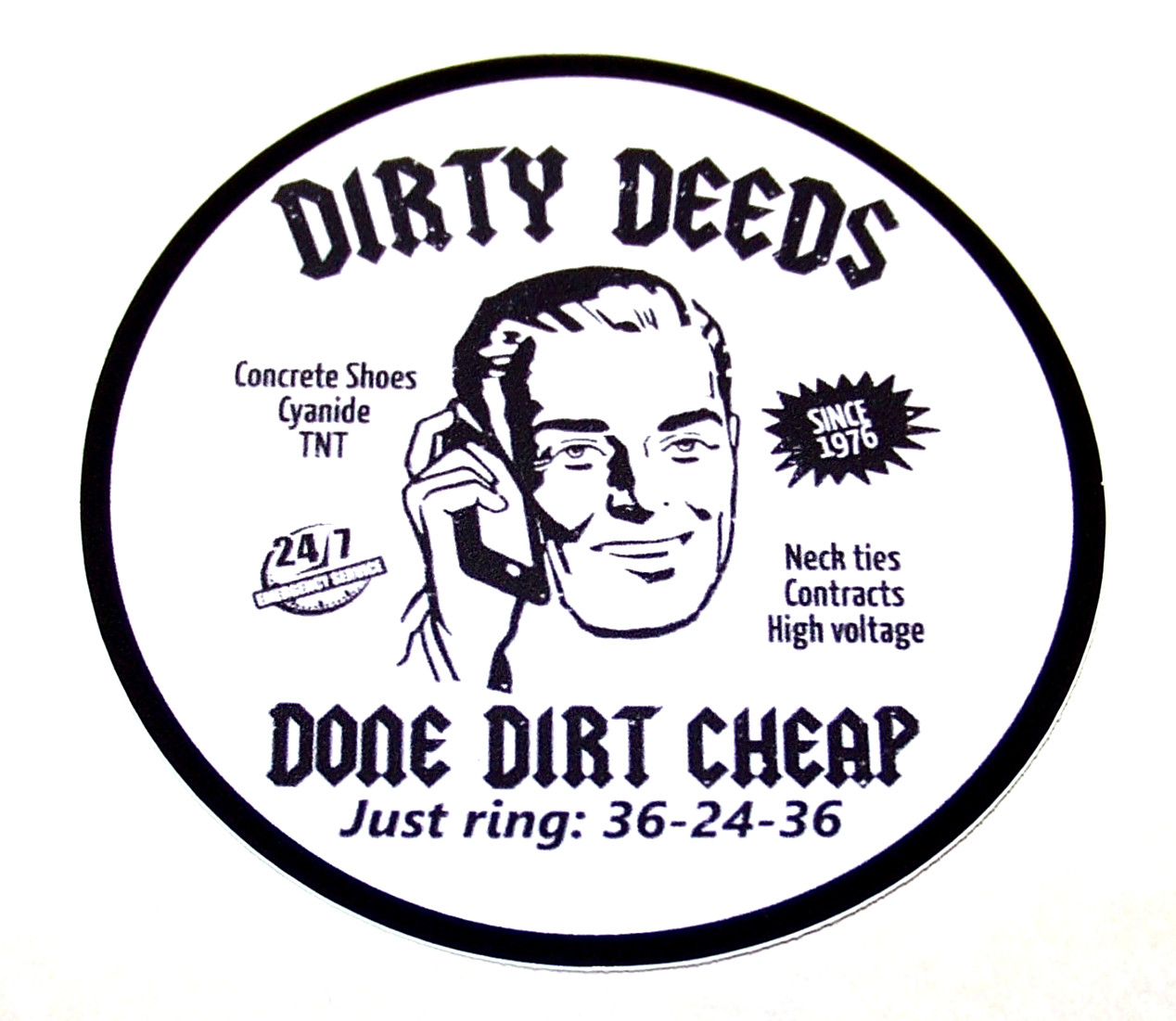 AC/DC - LARGE Cut Sticker Decal Music Rock Band "Dirty Deeds Done Dirt Cheap" gallery