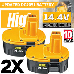 2Pack 14.4 Volt Replacement For DEWALT DC9091 14.4V Battery DW9091 DW9094 DE9091