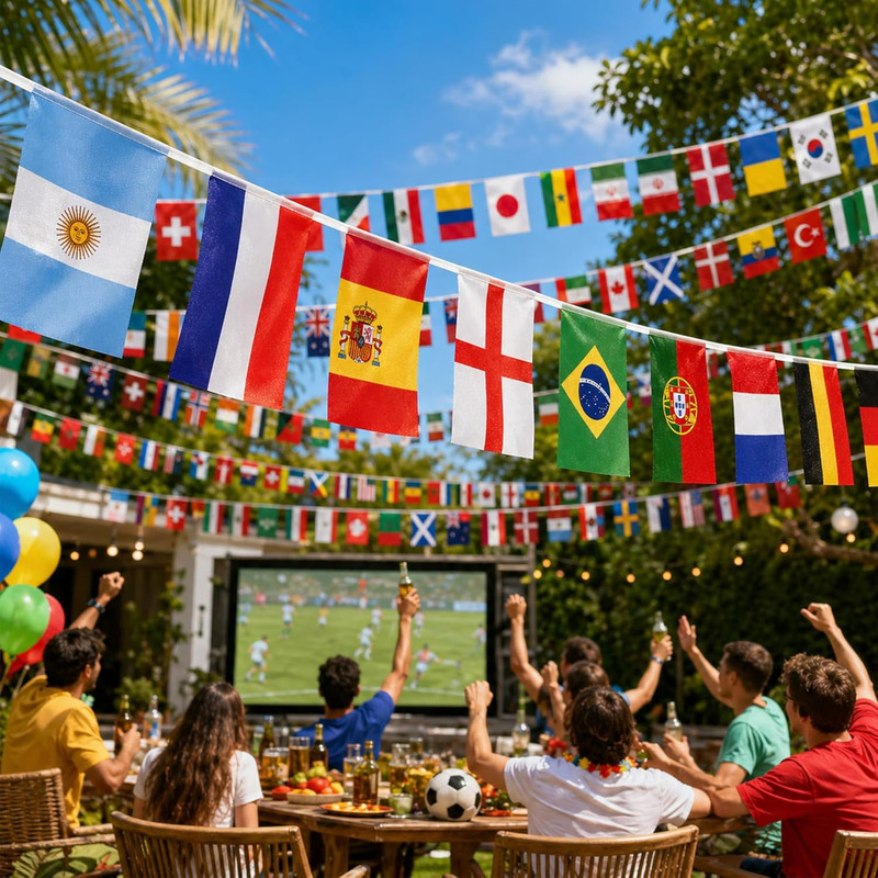 48 Countries String Flag, 45 Ft International Flags Bunting Banner of the World gallery