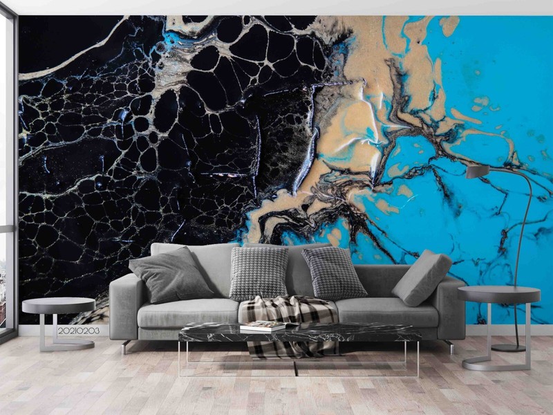 3D Black Blue White Texture Abstract Wallpaper Wall Murals Removable Wallpaper gallery