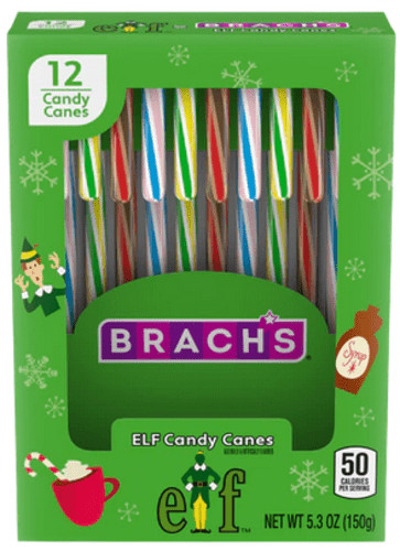 Brach's (12) ELF Candy Canes - Peppermint Hot Cocoa - Maple Syrup - Cotton Candy gallery