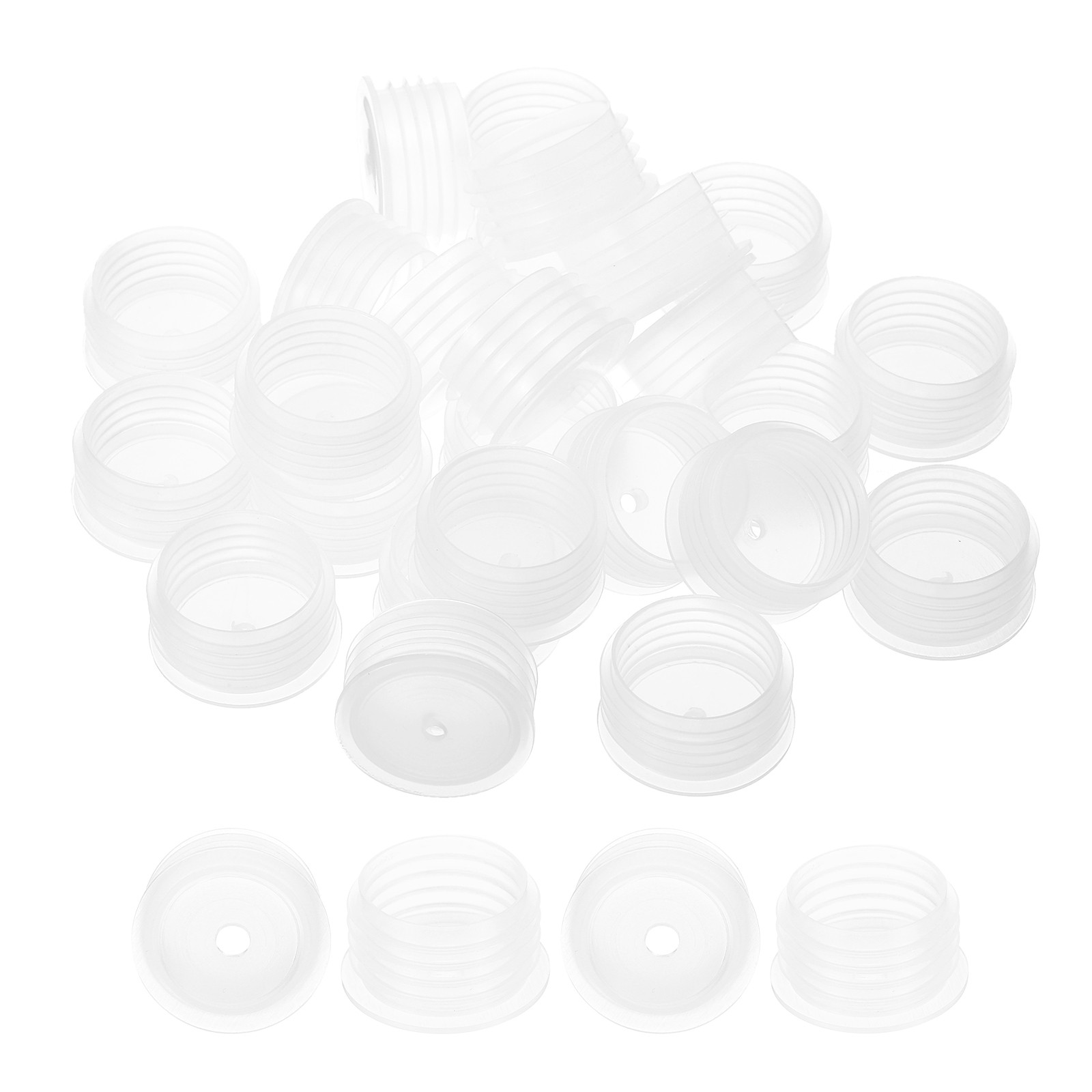 25Pcs Bottle Adapter 0.98" Clear Plastic Caps gallery