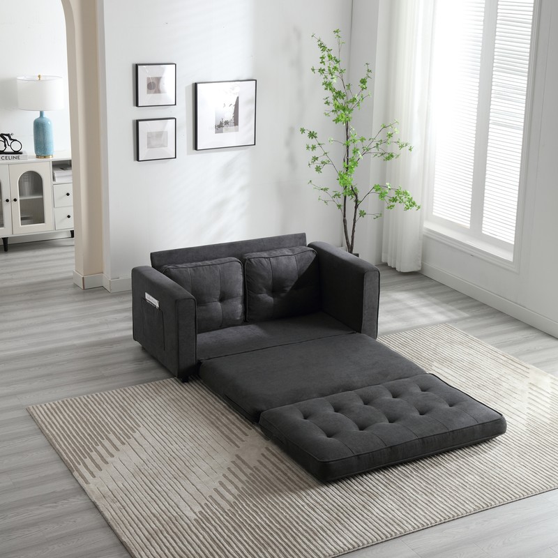 3 Fold Sofa Convertible Futon Pull Out Sofa Couch Bed Sleeper Chair Loveseat NEW gallery