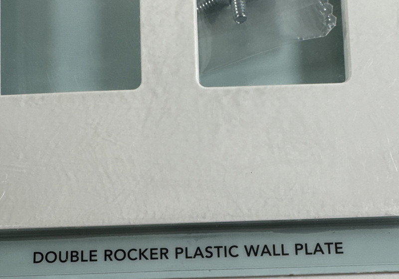 NEW Hampton Bay Maple Hill No Visible Screws PLASTIC Wall Plate DOUBLE ROCKER gallery