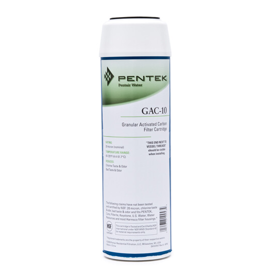Pentek GAC-10 20 Micron Standard 10 Inch Undersink Carbon Water FIlter gallery