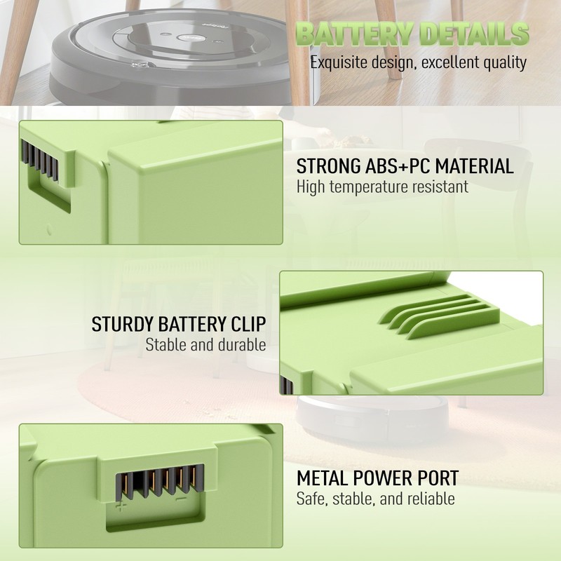 For iRobot Roomba i7 E5 E6 i3 e5154 e5158 e515840 14.4Volt Lithium Battery 5ah gallery