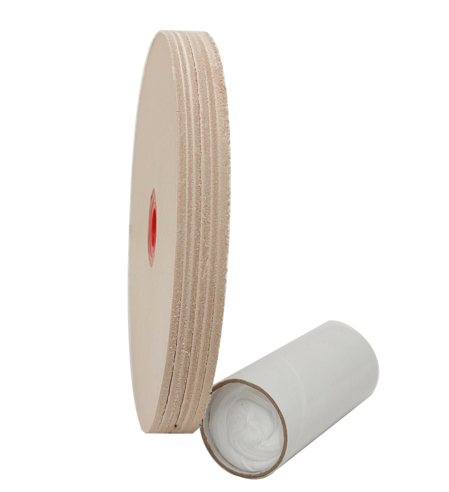 5" (1/2" Width) Leather Honing Wheel Includes Compound fits Multiple Arbors USA gallery