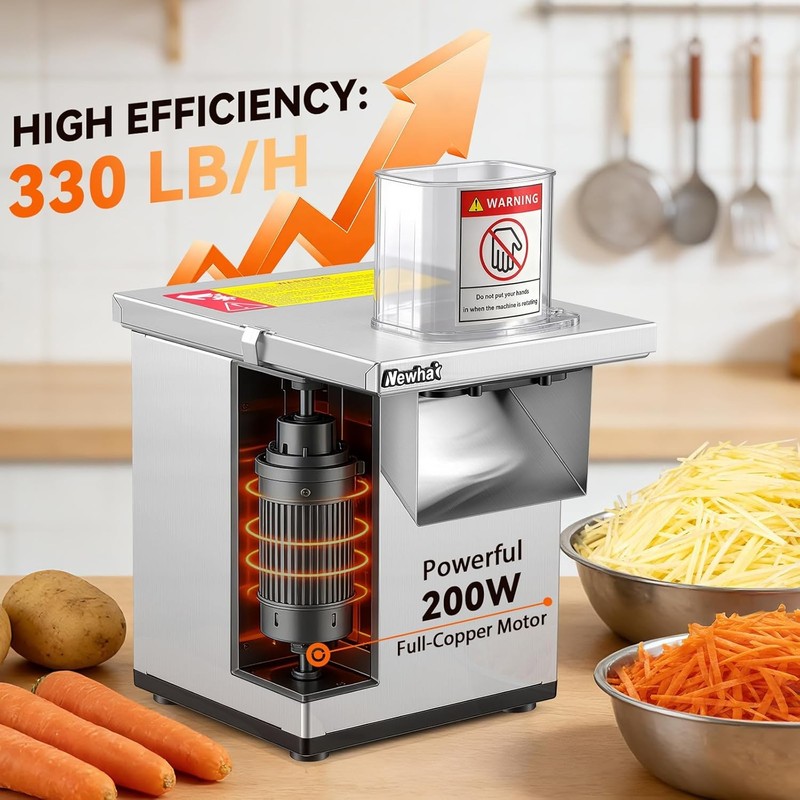 Commercial Vegetable Processor Slicer Dicer Shredder 330lb h gallery