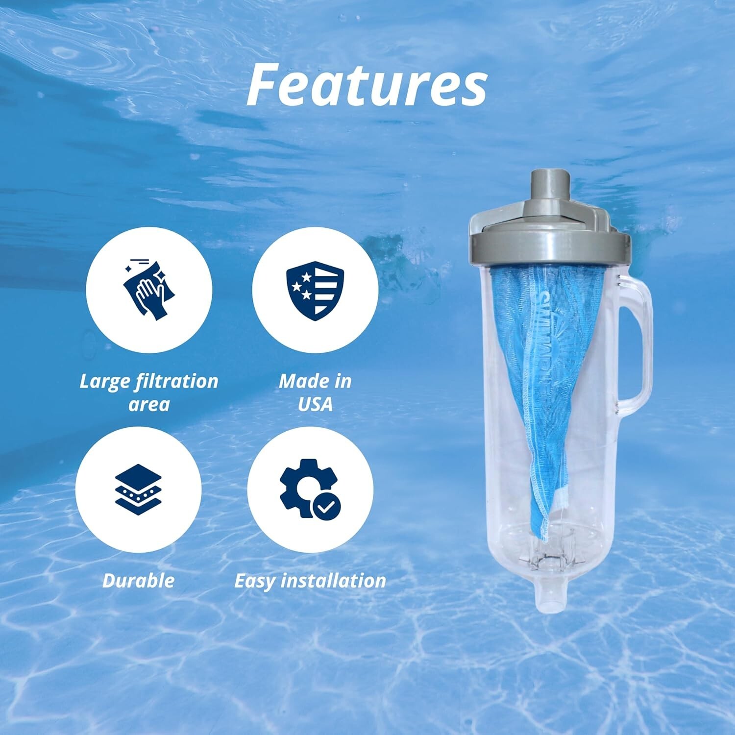 W530 Pool Leaf Canister Large Capacity Compatible w/ Hayward Leaf Catcher gallery