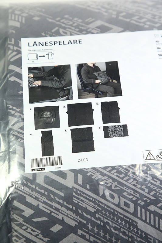 Ikea LANESPELARE Multi-Functional Cushion/Blanket Gray 405.078.51 NEW gallery