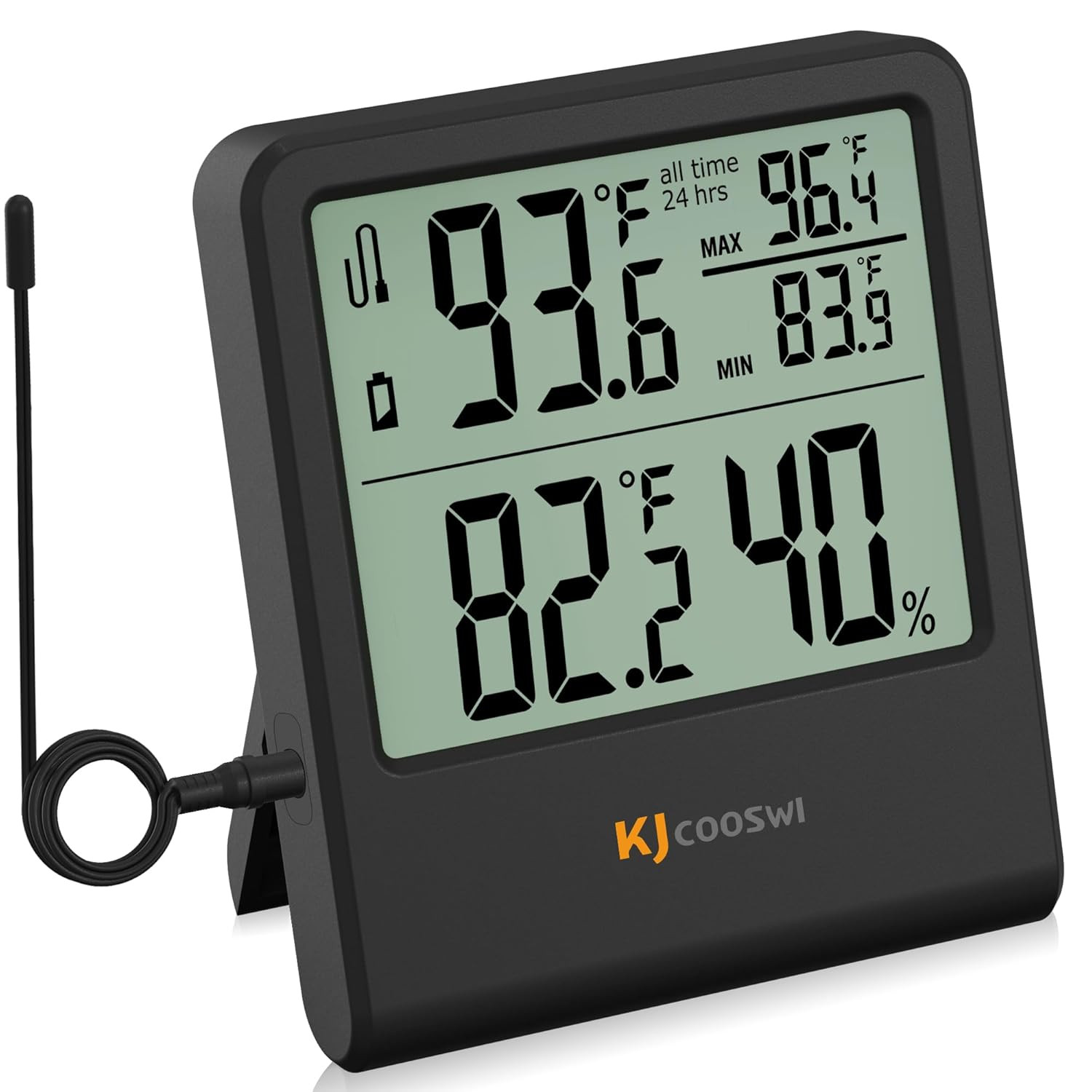 Digital Indoor Outdoor Thermometer Wired, Temperature Black gallery