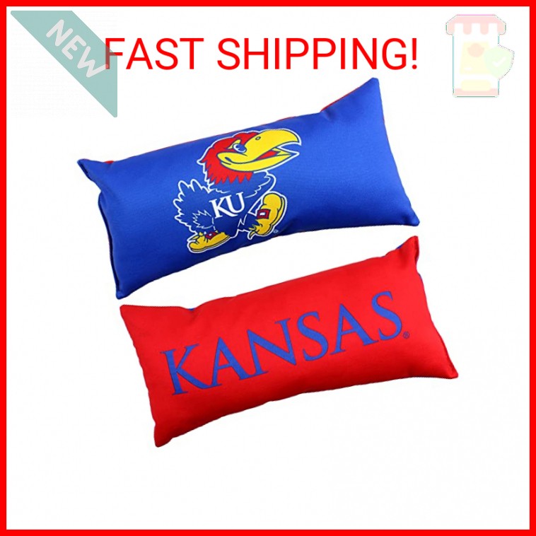 College Covers Everything Comfy Kansas Jayhawks 2 Sided Bolster Small Travel Pil gallery