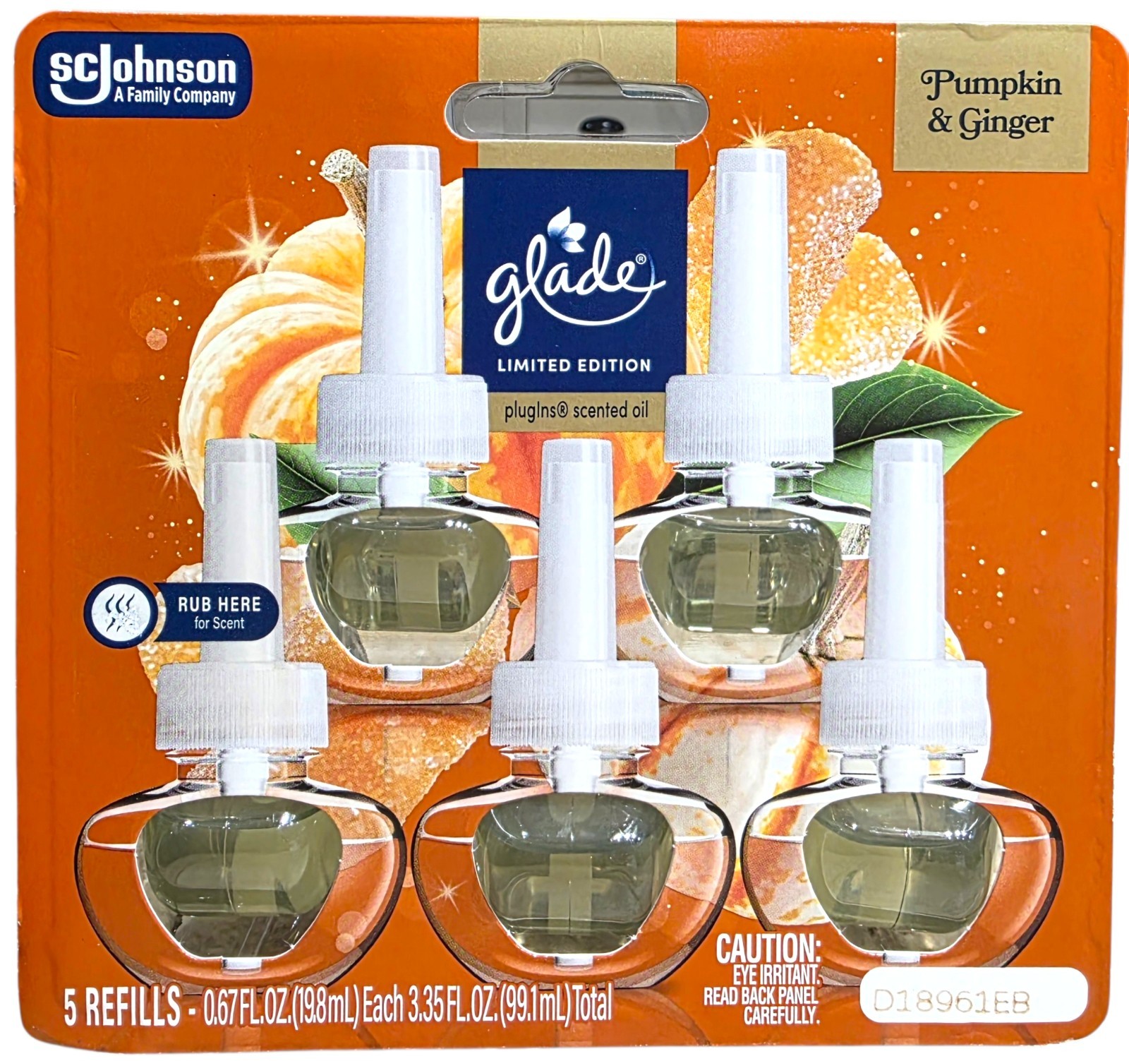 Glade PlugIn Refills Air Freshener Pumpkin & Ginger Scented Oil 5 Count gallery
